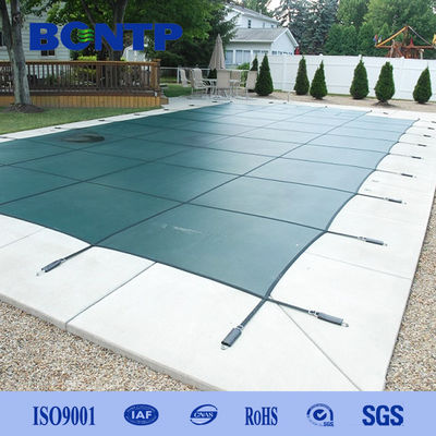 Cubierta de seguridad de la piscina 18x36ft Rectángulo de seguridad de la piscina en el suelo Cubierta de la piscina malla verde para piscina